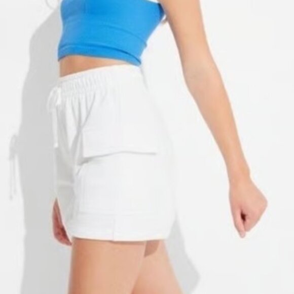 wild fable Pants - Wild Fable Womens High Rise Drawstring Cargo Shorts White Nwt Set Of 2